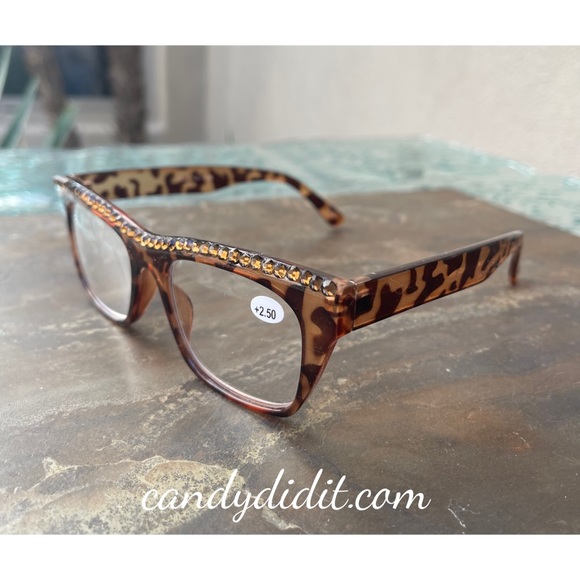 NWT Candy Did It! Brown On Brown Animal Print Bling Readers Strength 2.50 Wit… - Picture 6 of 9
